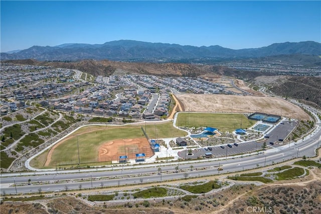 18100 Tableau Way, Saugus, CA 91350 - aerial overview of property's location with mountains