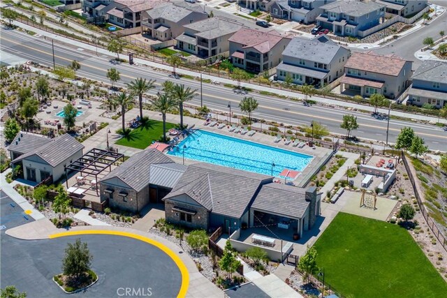 18100 Tableau Way, Saugus, CA 91350 - bird's eye view of a pool area