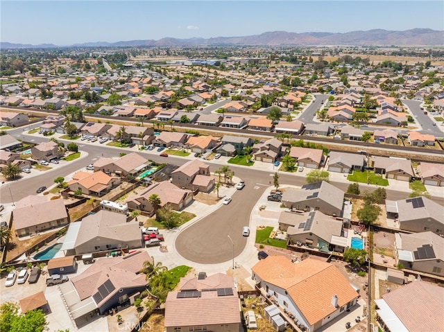 126 Schooner Ct, San Jacinto, CA 92583 - aerial view of residential area featuring a mountainous background