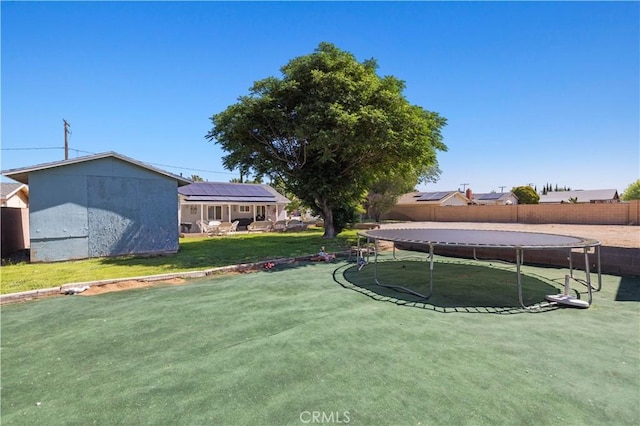 5136 W W Ave L8, Lancaster, CA 93536 - view of yard with a trampoline