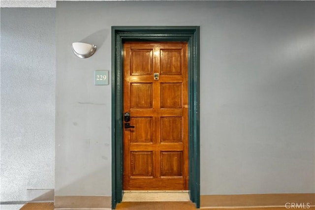view of doorway to property