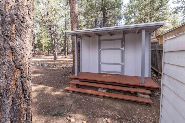 2032 Cedar Pine Ln, Big Bear City, CA 92314 - view of shed featuring fence