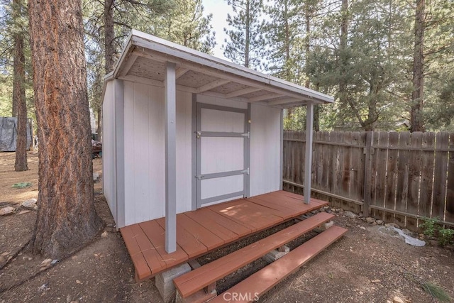 2032 Cedar Pine Ln, Big Bear City, CA 92314 - view of shed featuring fence