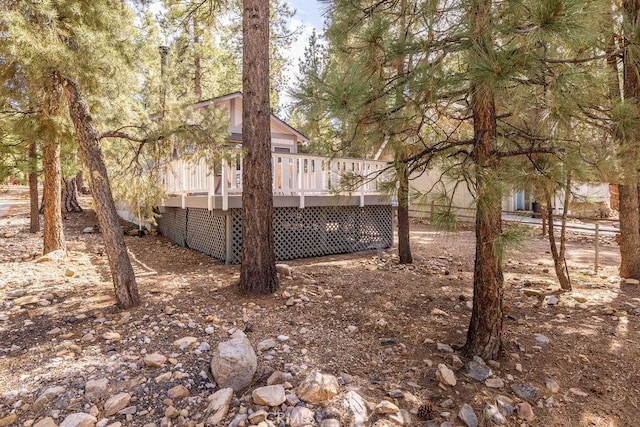 2032 Cedar Pine Ln, Big Bear City, CA 92314 - view of yard featuring a wooden deck