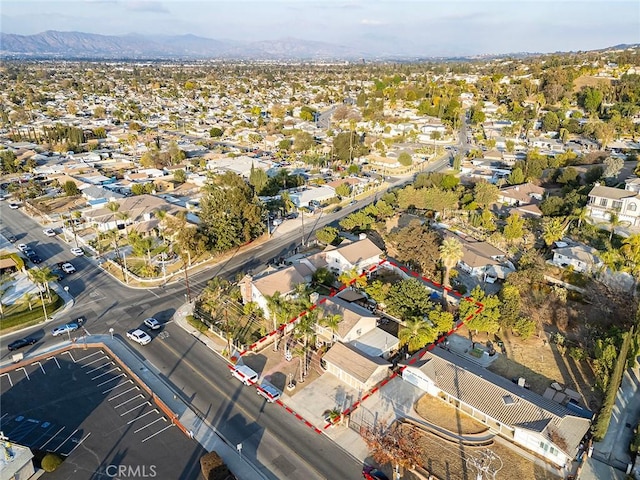 1704 Pass And Covina Rd, West Covina, CA 91792 - aerial perspective of suburban area featuring a mountain backdrop and property parcel outlined