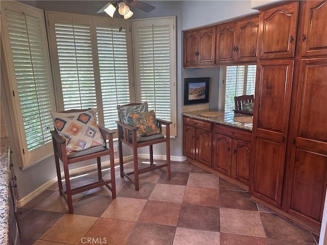 34300 Lantern Bay Dr Unit 41, Dana Point, CA 92629 - sitting room with baseboards and a ceiling fan