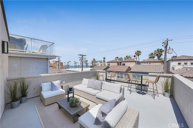 125 8th St, Huntington Beach, CA 92648 - view of patio featuring an outdoor hangout area and a balcony