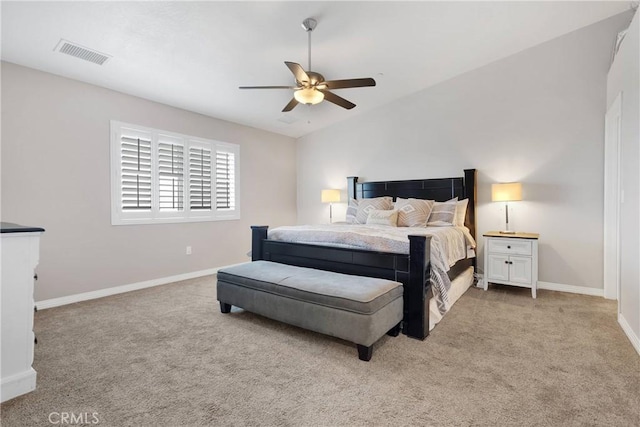 5824 White Fox Trl, Phelan, CA 92371 - carpeted bedroom featuring baseboards and a ceiling fan