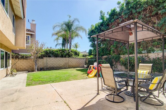 22492 Eloise Dr, Lake Forest, CA 92630 - view of patio with a gazebo and outdoor dining space