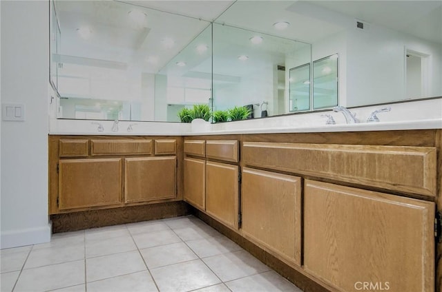 22492 Eloise Dr, Lake Forest, CA 92630 - bathroom with tile patterned flooring, recessed lighting, and double vanity