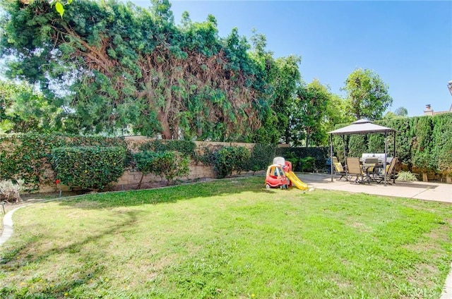 22492 Eloise Dr, Lake Forest, CA 92630 - view of yard featuring a patio area and a gazebo