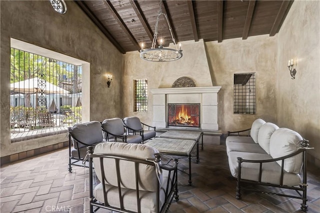 86 Canyoncrest, Irvine, CA 92603 - view of patio featuring an outdoor living space with a fireplace and fence