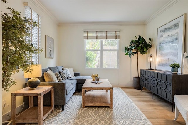 86 Canyoncrest, Irvine, CA 92603 - living room featuring light wood-style floors and ornamental molding