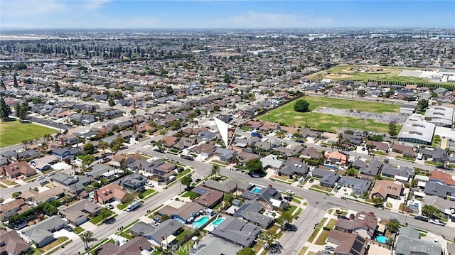 6341 Cerulean Ave, Garden Grove, CA 92845 - aerial view of property and surrounding area with nearby suburban area