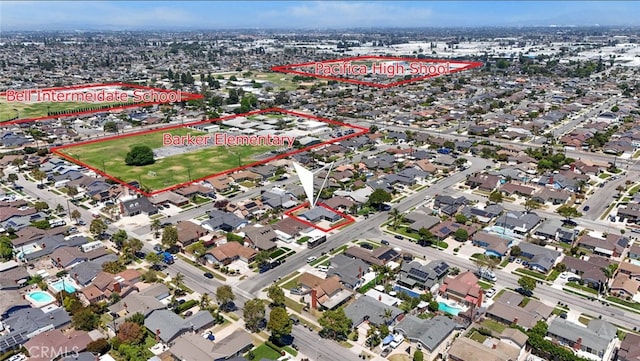 6341 Cerulean Ave, Garden Grove, CA 92845 - aerial overview of property's location featuring property boundaries highlighted