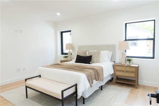 539 Avon Ave, Pasadena, CA 91105 - bedroom featuring wood finished floors, baseboards, and recessed lighting
