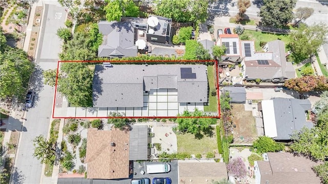 539 Avon Ave, Pasadena, CA 91105 - aerial view of residential area with property boundaries highlighted