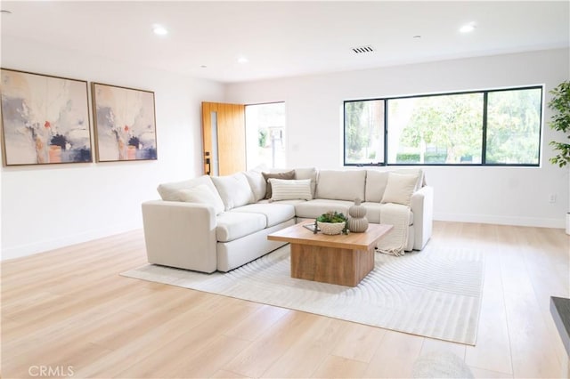 539 Avon Ave, Pasadena, CA 91105 - living area with light wood finished floors, recessed lighting, and baseboards