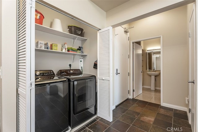 388 E E Ocean, Long Beach, CA 90802 - washroom with independent washer and dryer and baseboards