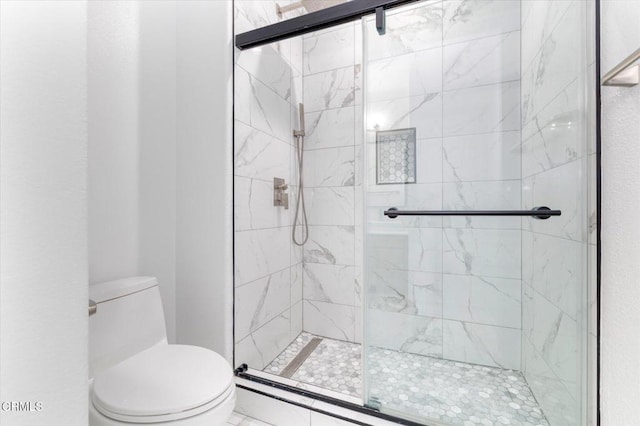23839 Rio Ranch Way, Valencia, CA 91354 - bathroom featuring a stall shower and toilet