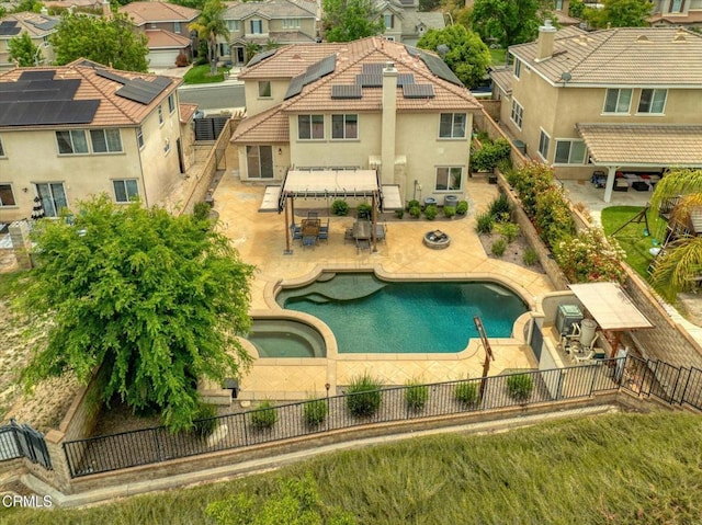 23839 Rio Ranch Way, Valencia, CA 91354 - view of pool featuring a fenced backyard, a residential view, and a patio