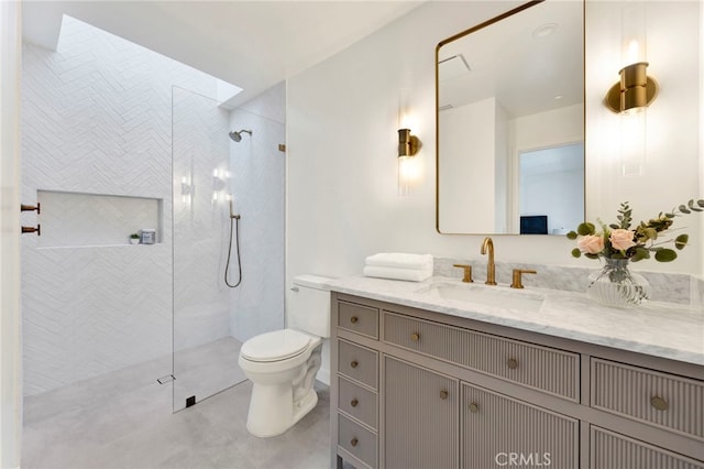 4335 Chaumont Rd, Woodland Hills, CA 91364 - bathroom with walk in shower, vanity, and toilet