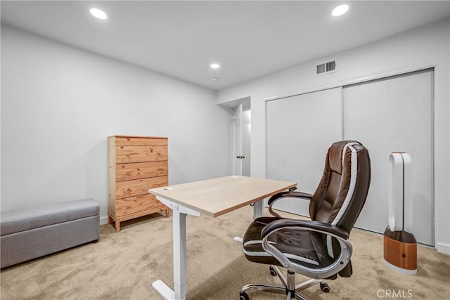 460 Oak St Unit 316, Glendale, CA 91204 - office featuring light carpet, recessed lighting, and baseboards
