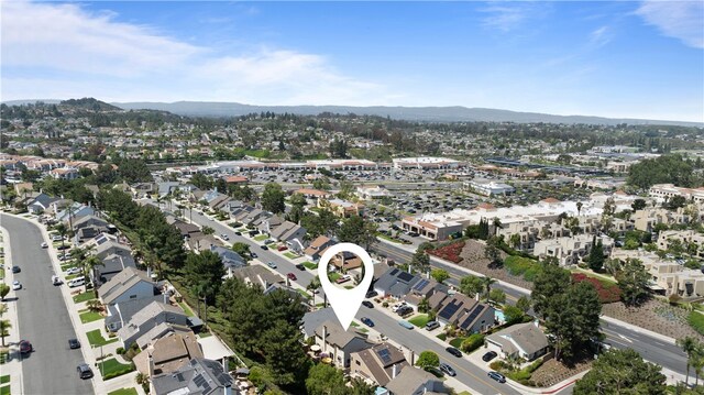 21242 Bristlecone, Mission Viejo, CA 92692 - aerial view of property's location featuring a mountainous background and nearby suburban area