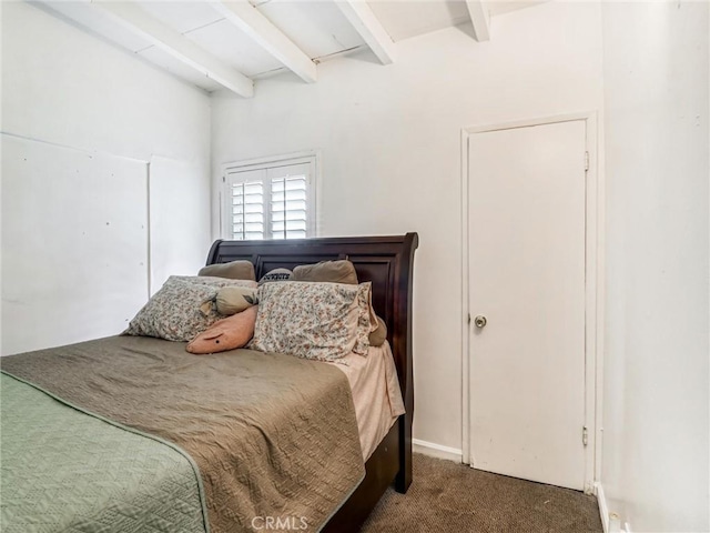 1401 W 165th St, Compton, CA 90220 - bedroom featuring beam ceiling and carpet floors