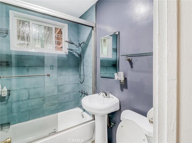 1401 W 165th St, Compton, CA 90220 - bathroom with shower / bath combination with glass door and toilet
