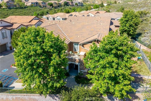 aerial perspective of suburban area