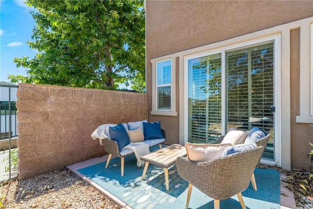 view of patio / terrace with fence