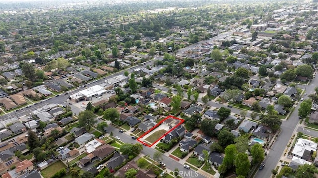 1411 Coolidge Ave, Pasadena, CA 91104 - view of property location featuring property parcel outlined and nearby suburban area