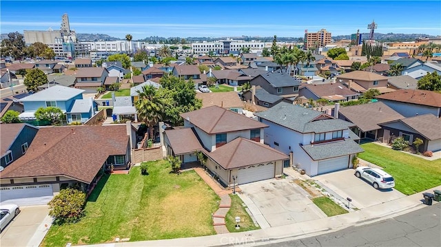 aerial perspective of suburban area
