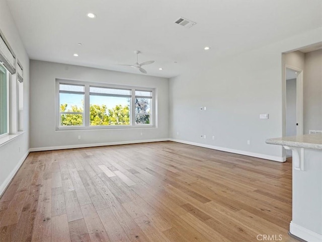 920 Trail View Pl, Nipomo, CA 93444 - spare room with light wood-type flooring, baseboards, recessed lighting, and a ceiling fan