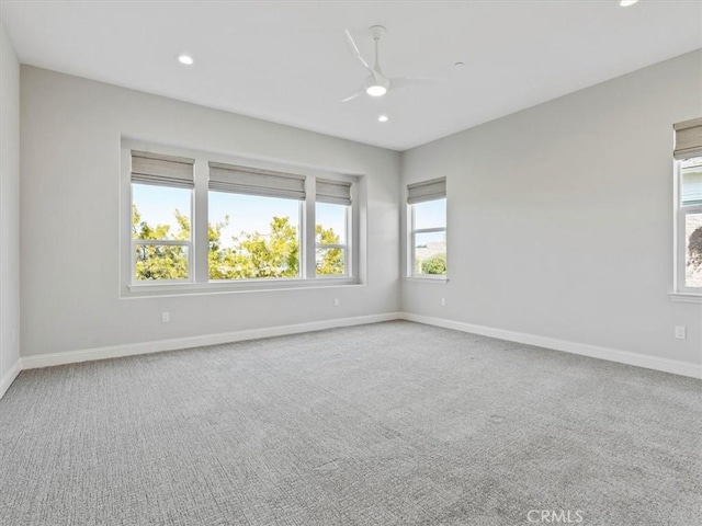 920 Trail View Pl, Nipomo, CA 93444 - unfurnished room featuring healthy amount of natural light, a ceiling fan, baseboards, carpet floors, and recessed lighting