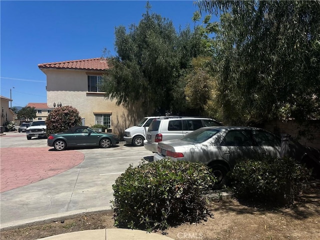 view of uncovered parking lot