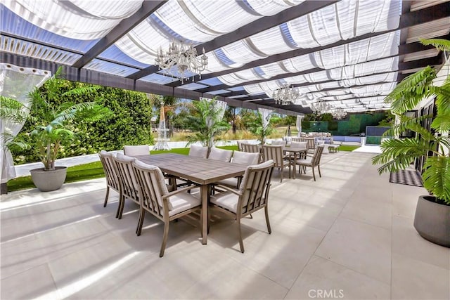 20139 Lake Canyon Dr, Walnut, CA 91789 - view of patio featuring outdoor dining area and a pergola