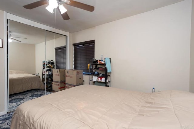 bedroom with ceiling fan