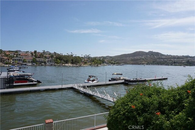 23618 Canyon Lake Dr N, Canyon Lake, CA 92587 - dock area featuring a water and mountain view