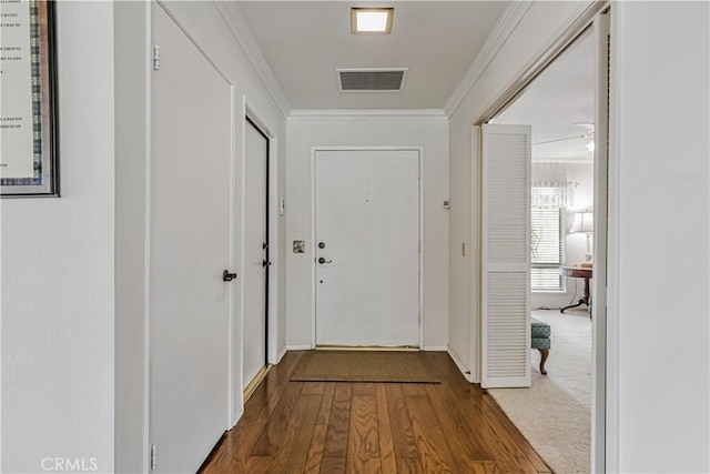 19628 Pine Valley Ave, Porter Ranch, CA 91326 - corridor featuring ornamental molding, wood finished floors, and baseboards