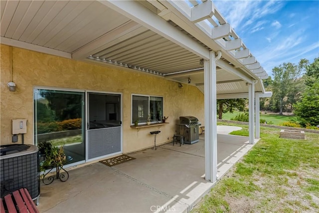 19628 Pine Valley Ave, Porter Ranch, CA 91326 - view of patio featuring area for grilling and central AC