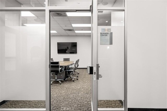 1100 Wilshire Blvd Unit 3005, Los Angeles, CA 90017 - office area featuring a paneled ceiling
