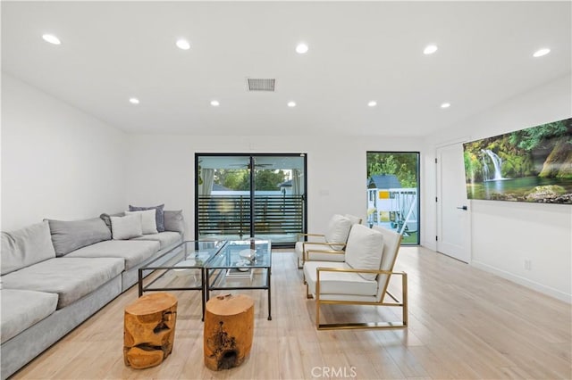 2048 W Kenneth Rd, Glendale, CA 91201 - living room with recessed lighting, light wood-type flooring, and baseboards