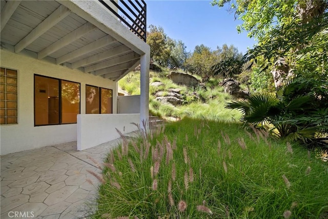 9314 Stevens Way, West Hills, CA 91304 - view of yard with a patio area and a balcony