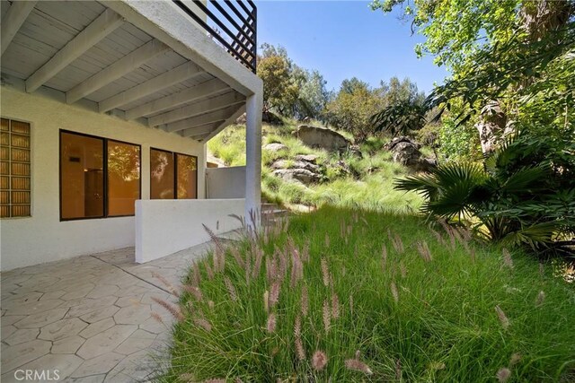 9314 Stevens Way, West Hills, CA 91304 - view of yard with a patio area and a balcony