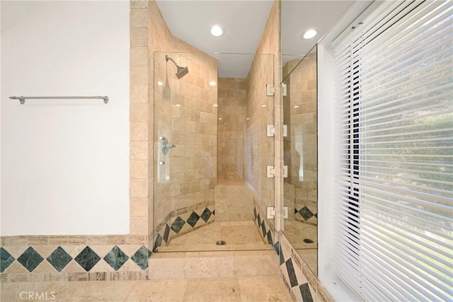 9314 Stevens Way, West Hills, CA 91304 - full bath featuring a stall shower and recessed lighting