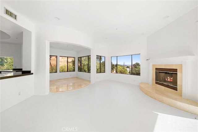 9314 Stevens Way, West Hills, CA 91304 - unfurnished living room with a premium fireplace and healthy amount of natural light