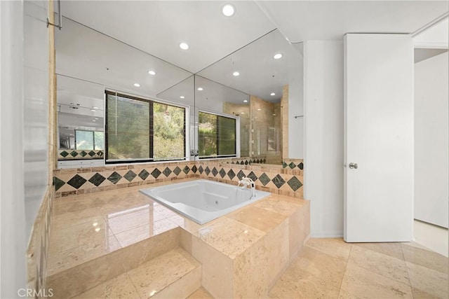 9314 Stevens Way, West Hills, CA 91304 - full bath featuring recessed lighting and a tub with jets