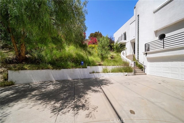 9314 Stevens Way, West Hills, CA 91304 - view of patio / terrace with stairs and concrete driveway